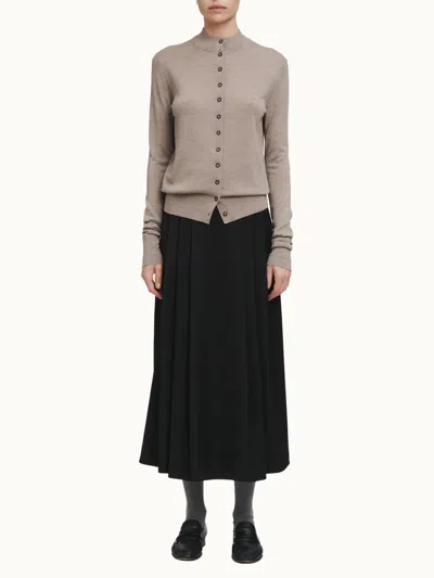 Maria Mcmanus Tiny Button Cardigan In Stone In White