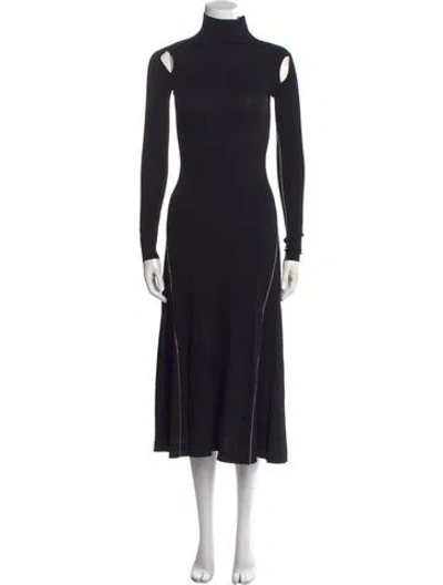 Pre-owned Maria Mcmanus Turtleneck Long Dress In Multi