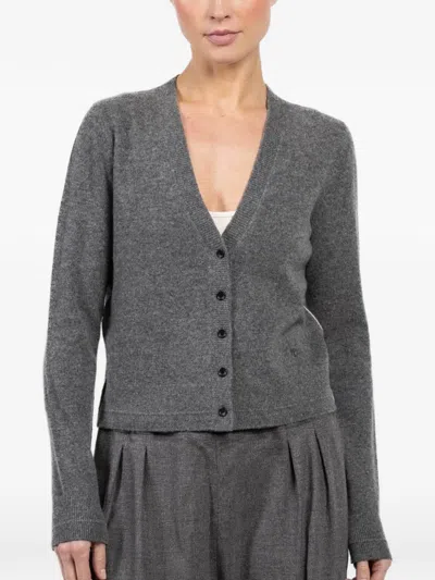 Maria Mcmanus V-neck Buttoned Cardigan In Gray