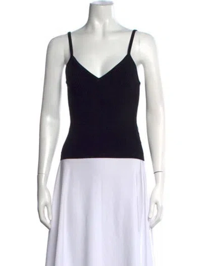 Pre-owned Maria Mcmanus V-neck Sleeveless Top W/ Tags In Black