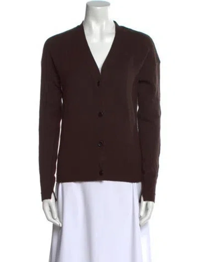 Pre-owned Maria Mcmanus V-neck Sweater In Brown