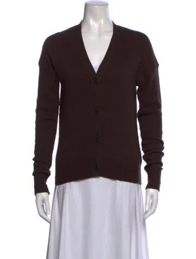 Pre-owned Maria Mcmanus V-neck Sweater In Brown