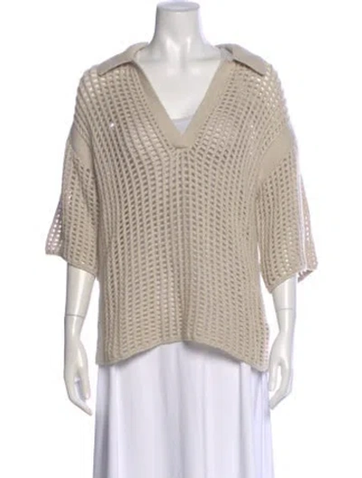 Pre-owned Maria Mcmanus V-neck Sweater In Neutral