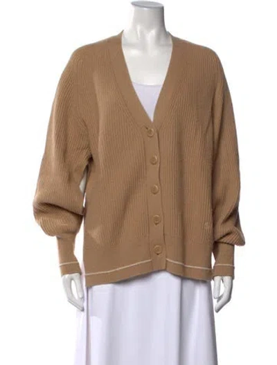 Pre-owned Maria Mcmanus V-neck Sweater In Neutrals