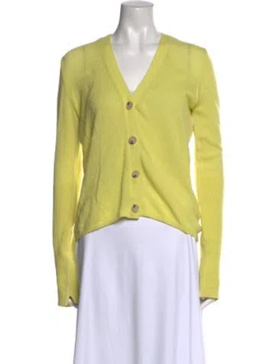 Pre-owned Maria Mcmanus V-neck Sweater In Yellow