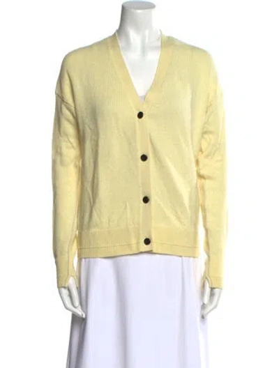 Pre-owned Maria Mcmanus V-neck Sweater In Yellow