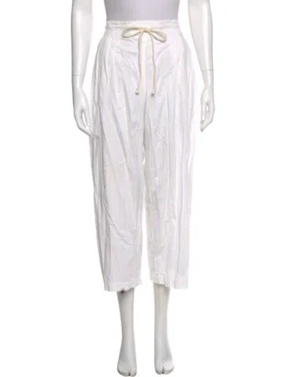 Pre-owned Maria Mcmanus Wide Leg Pants In White