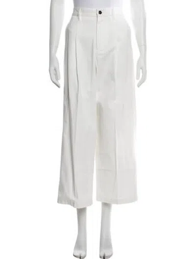 Pre-owned Maria Mcmanus Wide Leg Pants In White
