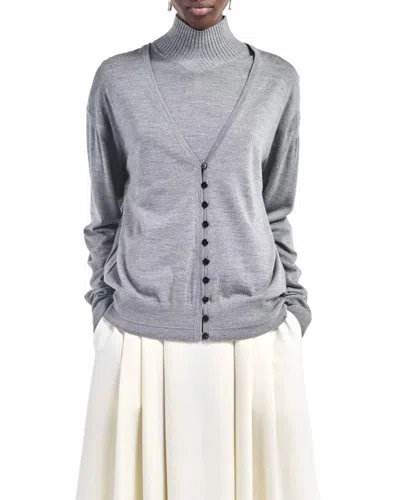 Maria Mcmanus Women's Button V Cardigan In Heather Grey