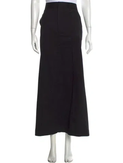Pre-owned Maria Mcmanus Wool Long Skirt In Black