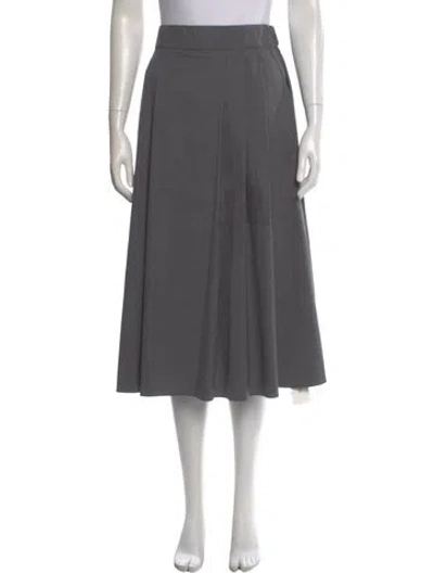 Pre-owned Maria Mcmanus Wool Midi Length Skirt In Gray