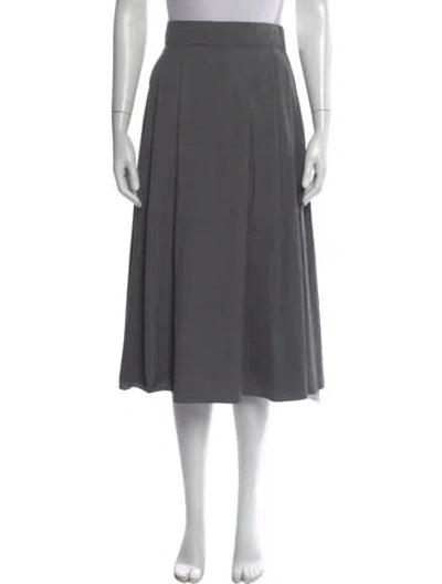Pre-owned Maria Mcmanus Wool Midi Length Skirt In Gray