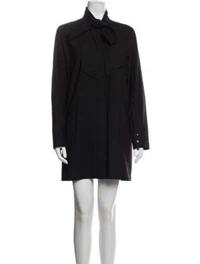 Pre-owned Maria Mcmanus Wool Mini Dress In Black