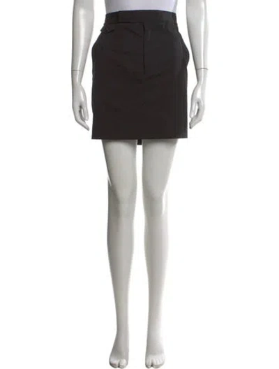 Pre-owned Maria Mcmanus Wool Mini Skirt In Black