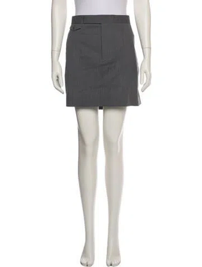 Pre-owned Maria Mcmanus Wool Mini Skirt In Gray