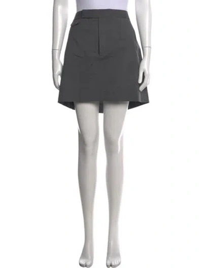 Pre-owned Maria Mcmanus Wool Mini Skirt In Grey