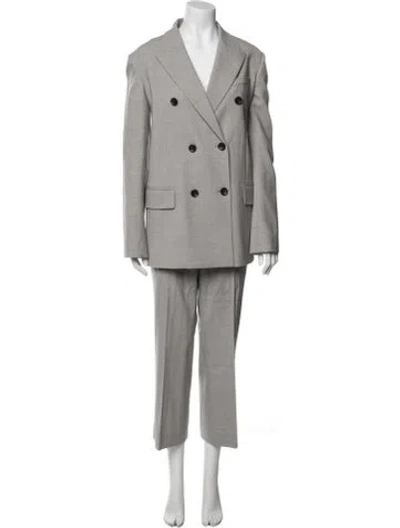 Pre-owned Maria Mcmanus Wool Pantsuit In Gray