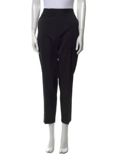 Pre-owned Maria Mcmanus Wool Straight Leg Pants In Black