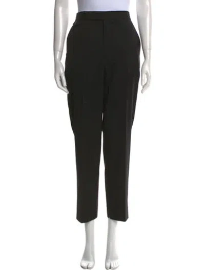 Pre-owned Maria Mcmanus Wool Straight Leg Pants In Black