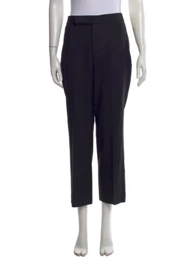 Pre-owned Maria Mcmanus Wool Straight Leg Pants In Black