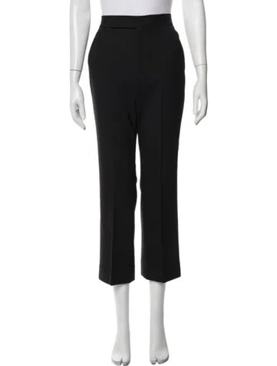 Pre-owned Maria Mcmanus Wool Straight Leg Pants In Black