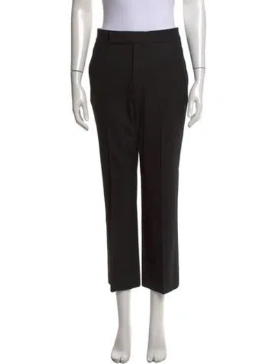 Pre-owned Maria Mcmanus Wool Straight Leg Pants In Black