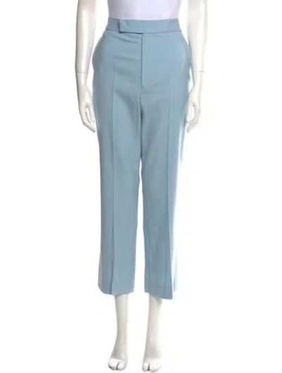 Pre-owned Maria Mcmanus Wool Straight Leg Pants In Blue