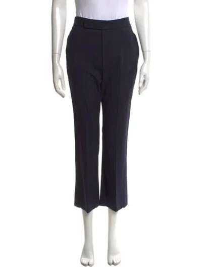 Pre-owned Maria Mcmanus Wool Straight Leg Pants In Blue