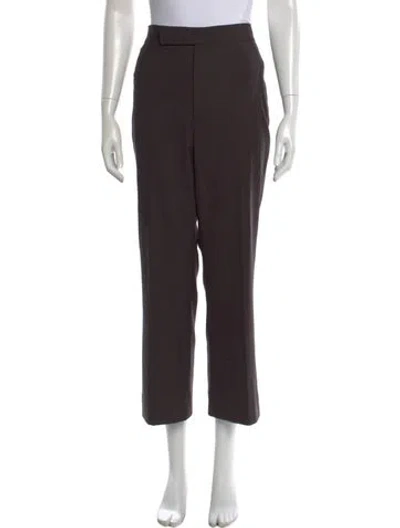 Pre-owned Maria Mcmanus Wool Straight Leg Pants In Brown