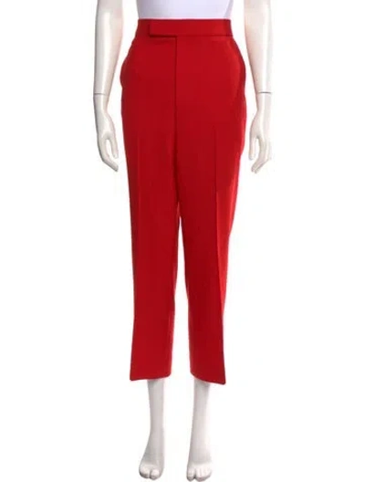 Pre-owned Maria Mcmanus Wool Straight Leg Pants W/ Tags In Red