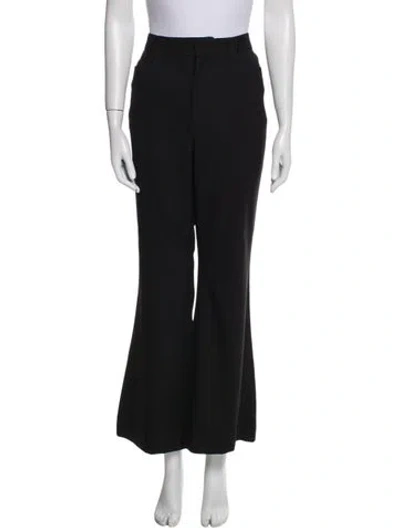 Pre-owned Maria Mcmanus Wool Wide Leg Pants In Black