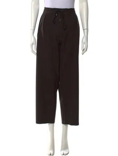 Pre-owned Maria Mcmanus Wool Wide Leg Pants In Black