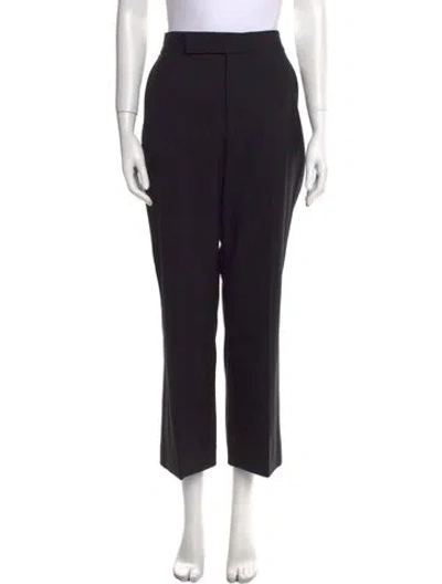 Pre-owned Maria Mcmanus Wool Wide Leg Pants In Black