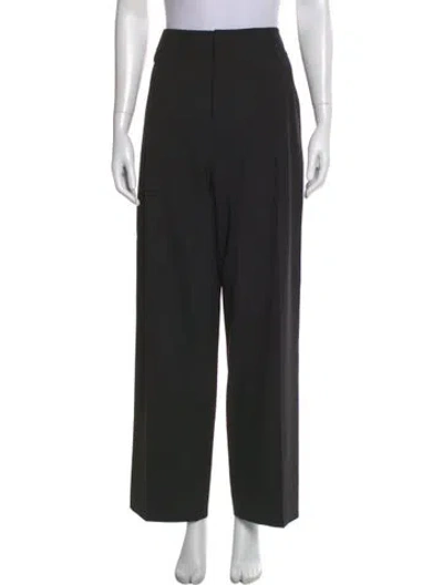 Pre-owned Maria Mcmanus Wool Wide Leg Pants In Black