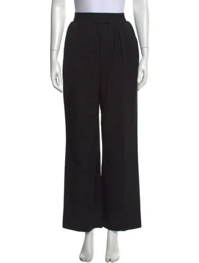 Pre-owned Maria Mcmanus Wool Wide Leg Pants In Black