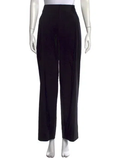 Pre-owned Maria Mcmanus Wool Wide Leg Pants In Black