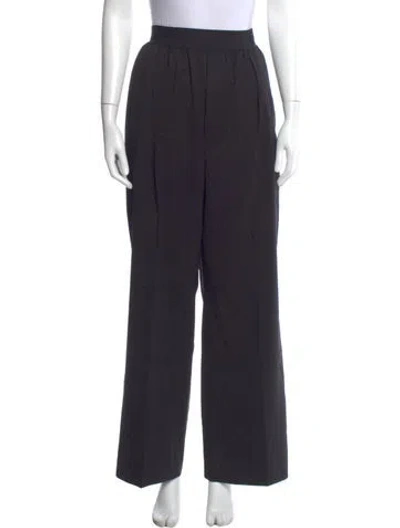 Pre-owned Maria Mcmanus Wool Wide Leg Pants In Black