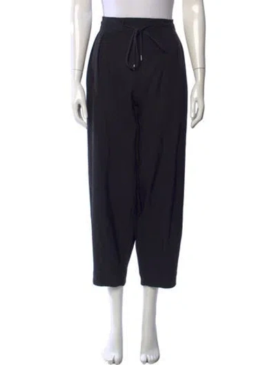 Pre-owned Maria Mcmanus Wool Wide Leg Pants In Black