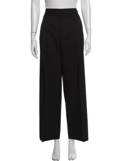 Pre-owned Maria Mcmanus Wool Wide Leg Pants In Black