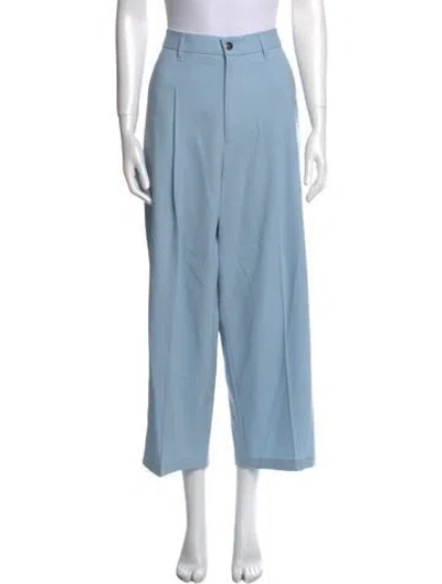 Pre-owned Maria Mcmanus Wool Wide Leg Pants In Blue