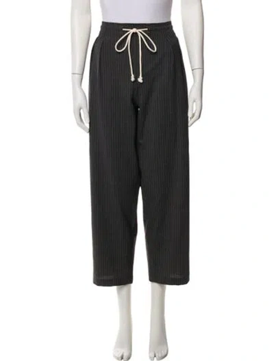 Pre-owned Maria Mcmanus Wool Wide Leg Pants In Gray