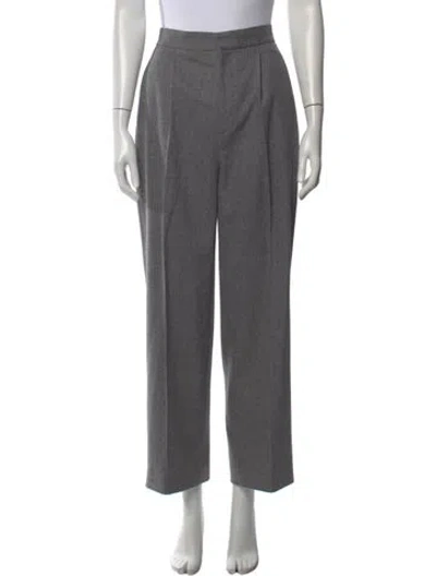 Pre-owned Maria Mcmanus Wool Wide Leg Pants In Gray