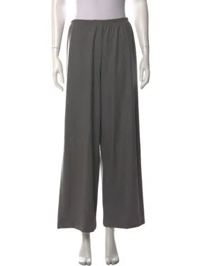 Pre-owned Maria Mcmanus Wool Wide Leg Pants In Gray