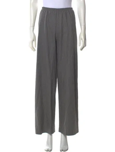 Pre-owned Maria Mcmanus Wool Wide Leg Pants In Grey