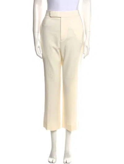 Pre-owned Maria Mcmanus Wool Wide Leg Pants In Neutral