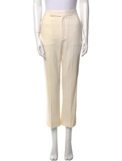 Pre-owned Maria Mcmanus Wool Wide Leg Pants In Neutral