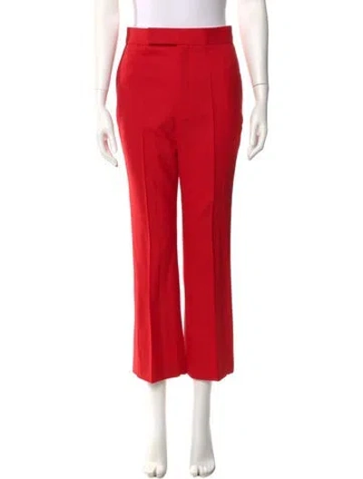 Pre-owned Maria Mcmanus Wool Wide Leg Pants In Red