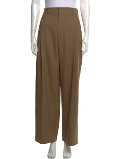 Pre-owned Maria Mcmanus Wool Wide Leg Pants W/ Tags In Brown