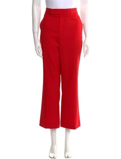 Pre-owned Maria Mcmanus Wool Wide Leg Pants W/ Tags In Red