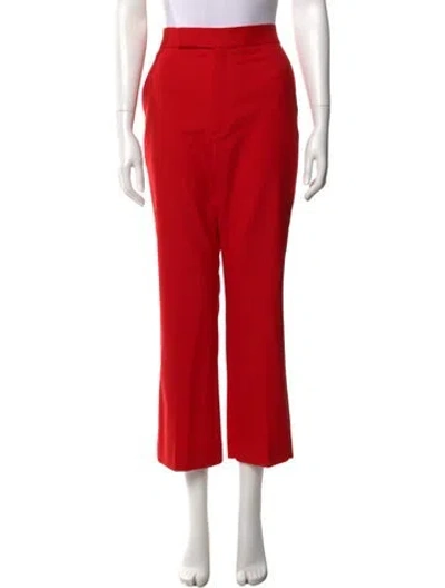Pre-owned Maria Mcmanus Wool Wide Leg Pants W/ Tags In Red